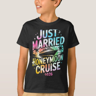 Camiseta Crucero de luna de miel casados 2026 viaje retro T