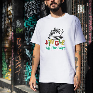 Camiseta Crucero de Navidad Lindo Rojo/Verde Personalizado