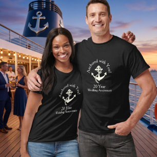 Camiseta Crucero de parejas 20 aniversario gris Personaliza