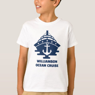 Camiseta Crucero de playa personalizado ancla náutica viaje