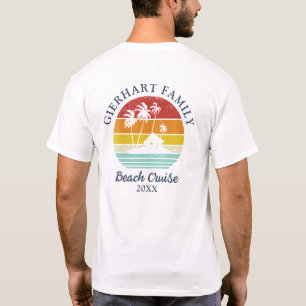 Camiseta Crucero de Playa Retro Reunión Familiar Vacaciones