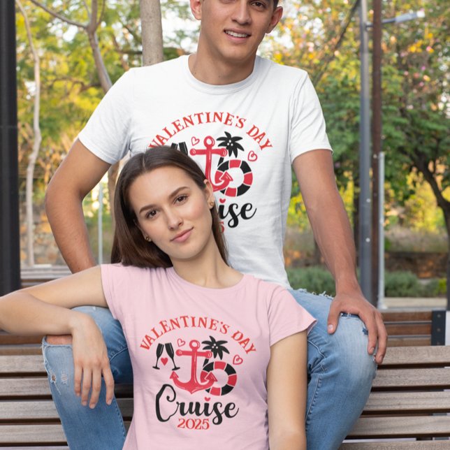 Camiseta Crucero del Día de San Valentín Fecha personalizad (Subido por el creador)