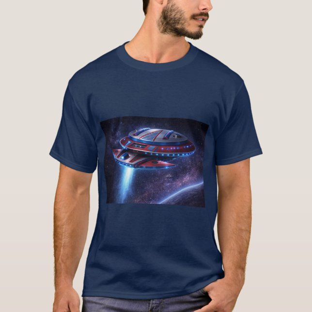 Camiseta Crucero del Espacio Profundo  ("UFO Ship")