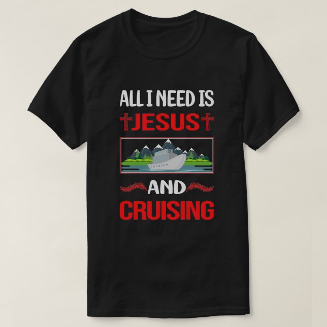 Camiseta Crucero divertido de Jesús (Diseño del anverso)