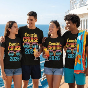 Camiseta Crucero Divertido de Primos 2026 Vacaciones de Ver