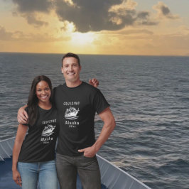 Camiseta  Crucero Elegante Alaska Negro Personalizable