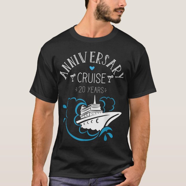 Camiseta Crucero en el aniversario para parejas 20 años (Anverso)