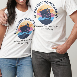 Camiseta Crucero Familiar al Atardecer Personalizado