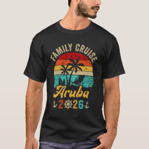 Camiseta Crucero Familiar Aruba 2026 Verano Vacaciones Comb