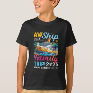Camiseta Crucero Familiar de Correspondencia de Viaje Aw Ba