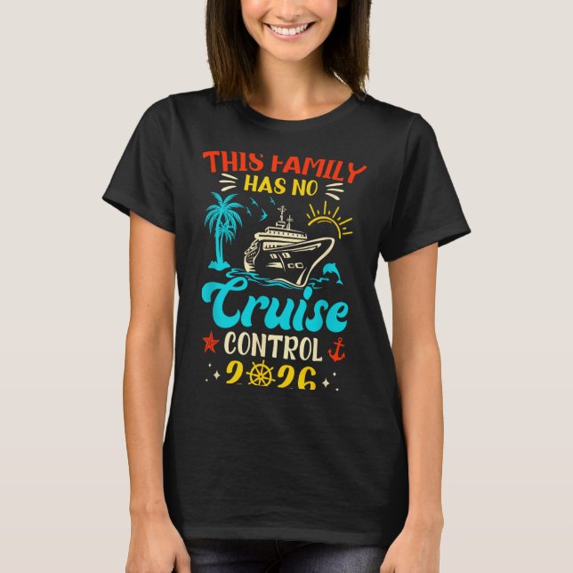 Camiseta Crucero Familiar Sin Control Coincidente (Anverso)