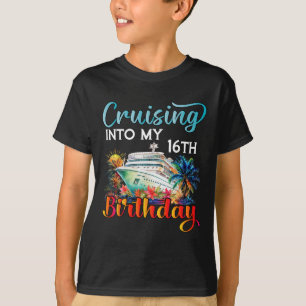 Camiseta Crucero hacia mi cumpleaños número 16 Crucero Cump