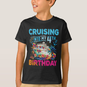 Camiseta Crucero hacia mi viaje de cumpleaños número 4 Cruc