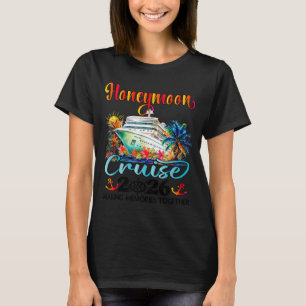 Camiseta Crucero Mínimo de Luna de Miel 2026 Recién Casados