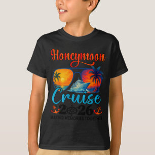Camiseta Crucero Mínimo de Luna de Miel 2026 Recién Casados