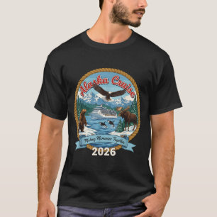 Camiseta Crucero por Alaska 2026 Amigos y Familiares Coinci