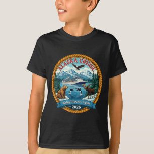 Camiseta Crucero por Alaska 2026 Amigos y Familiares Grupo