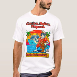 Camiseta Crucero Relájate Repite Solo Estampa Dela