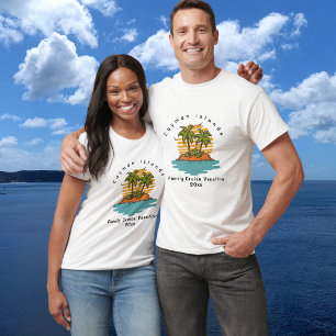 Camiseta Crucero Tropical en las Islas Caimán  Atardecer Na