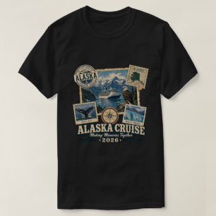Camiseta Crucero Vintage Alaska 2026 Recuerdo de viaje fa