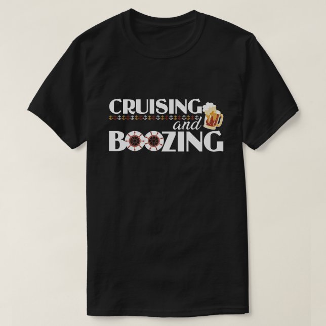 Camiseta Crucero y Boozing Group Mating Drinking (Diseño del anverso)