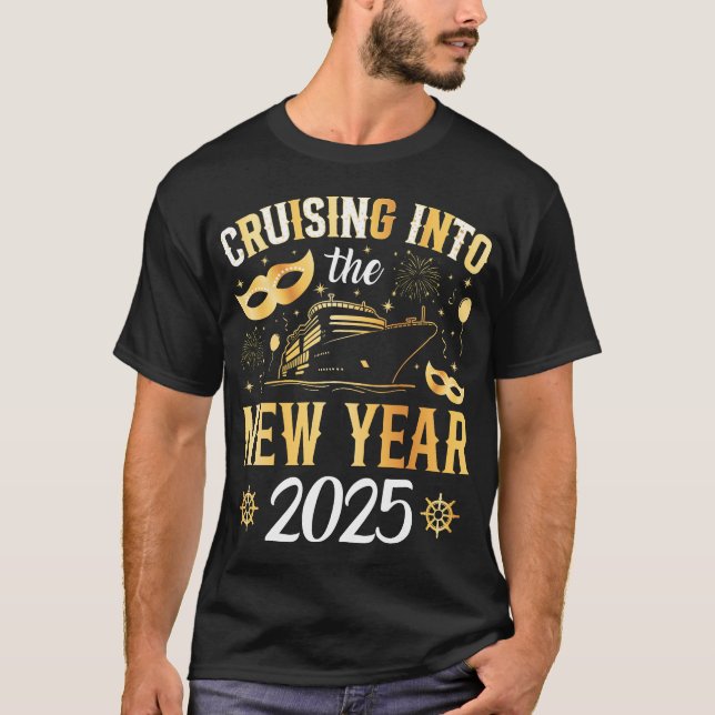 Camiseta Cruceros al crucero de Año Nuevo 2025 (Anverso)