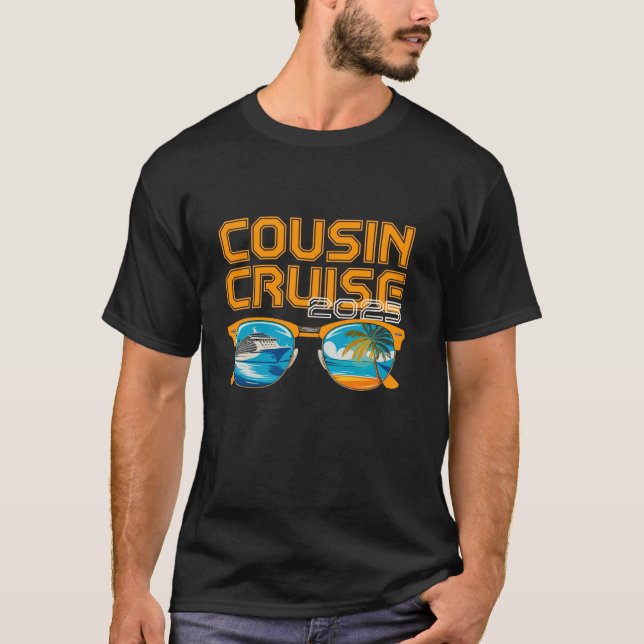 Camiseta Cruceros Cousin 2025 Hombres Mujeres Niños Familia (Anverso)