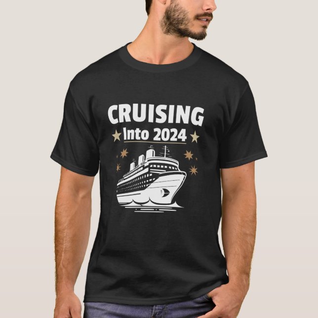 Camiseta Cruceros de Año Nuevo hacia la manga larga T 2024 (Anverso)