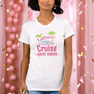 Camiseta Cruceros de bachillerato rosa de novia de cucharad