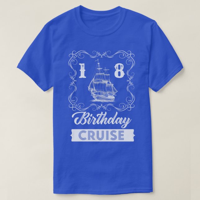 Camiseta Cruceros de cumpleaños 18 Vintage (Diseño del anverso)