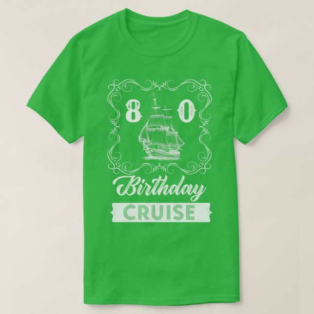 Camiseta Cruceros de cumpleaños 80 Vintage (Diseño del anverso)