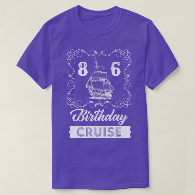 Camiseta Cruceros de cumpleaños 86 Vintage (Diseño del anverso)