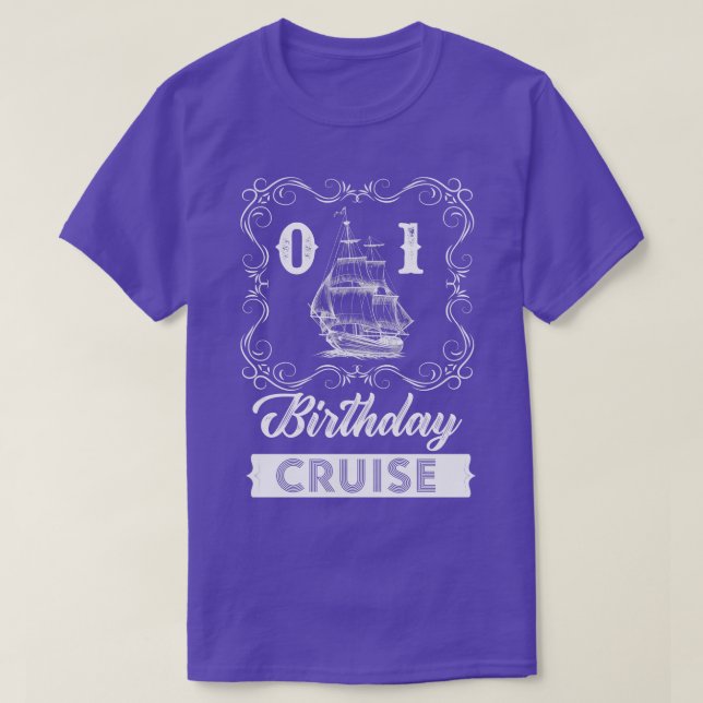 Camiseta Cruceros de cumpleaños vintage (Diseño del anverso)