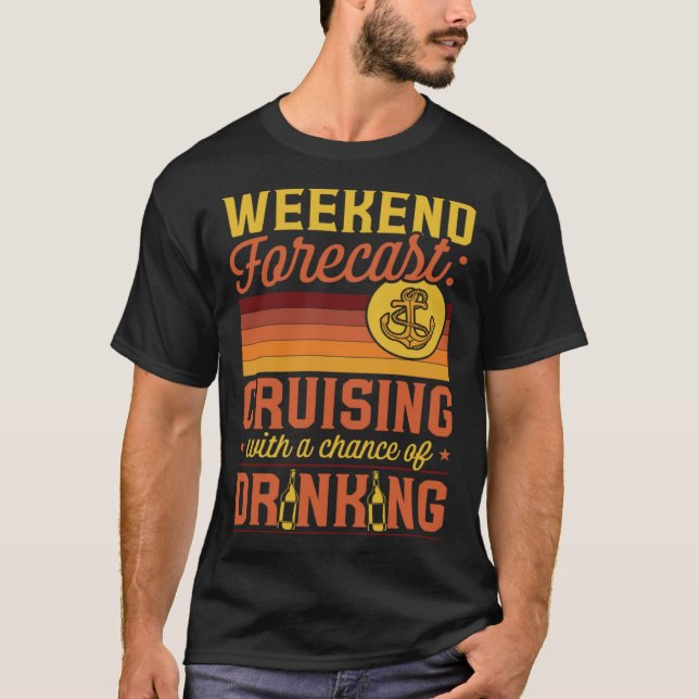 Camiseta Cruceros De Previsión De Fin De Semana Con Una Opo (Anverso)