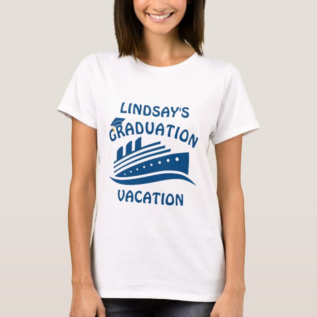 Camiseta Cruceros de vacaciones de graduación (Anverso)