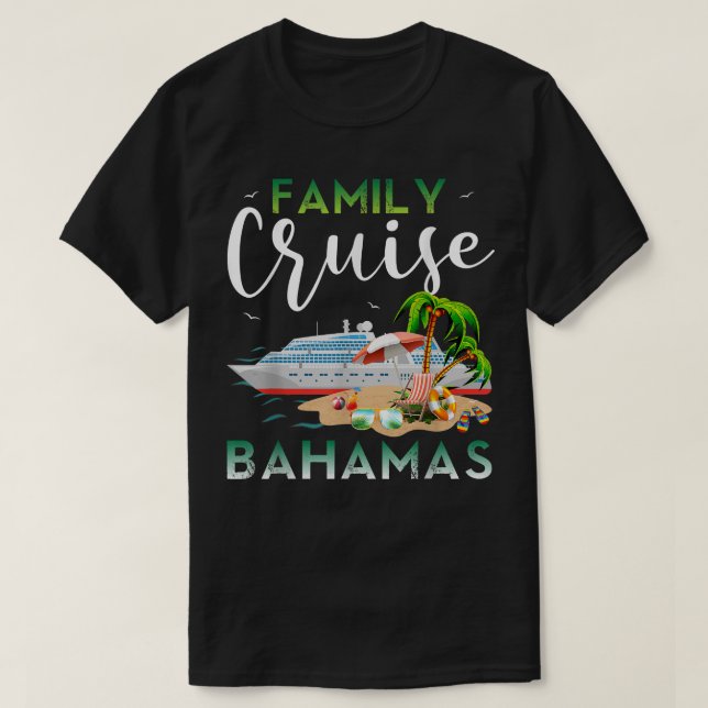 Camiseta Cruceros divertidos para crucero familiar en Baham (Diseño del anverso)