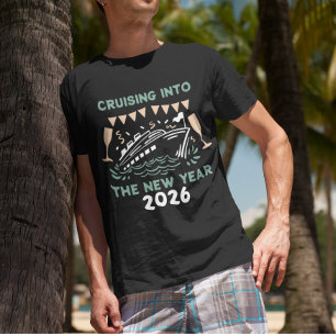 Camiseta Cruceros en Año Nuevo en cualquier año Personaliza