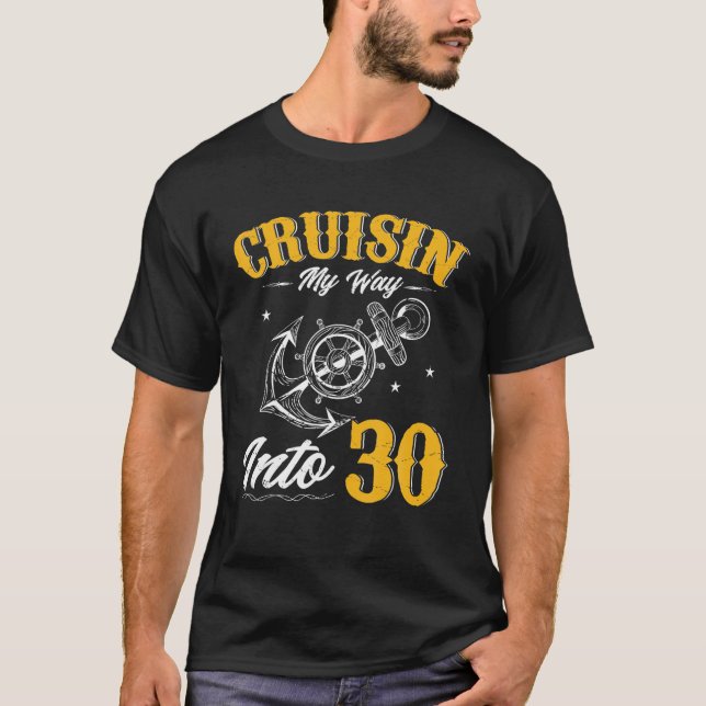 Camiseta Cruceros En Mi Camino A 30 Graciosos Cruceros De C (Anverso)