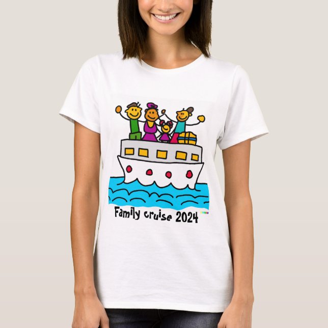 Camiseta Cruceros familiares 2024 - Aventura de una joven T (Anverso)