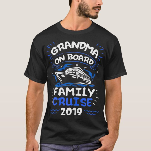 Camiseta Cruceros familiares a bordo de la abuela 2019 (Anverso)