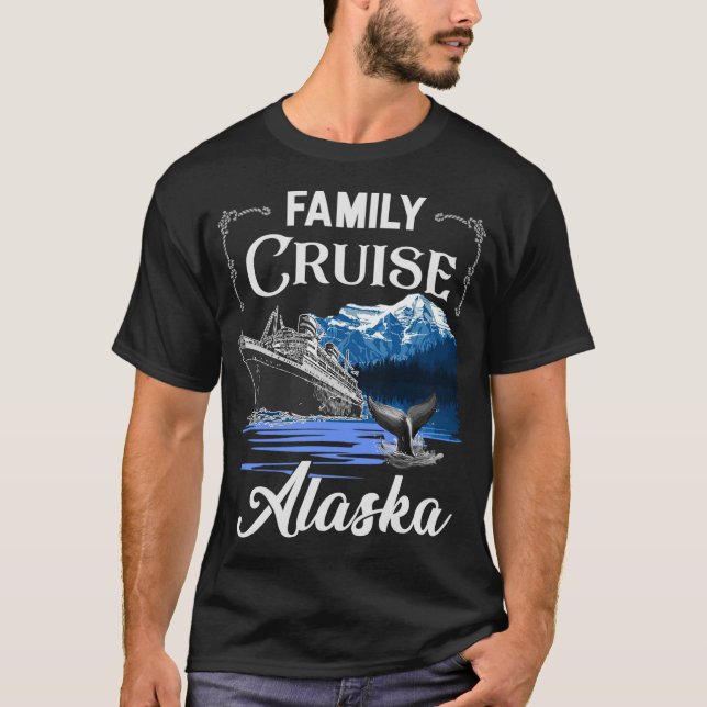 Camiseta Cruceros familiares Alaska Hombres Mujeres y Niños (Anverso)