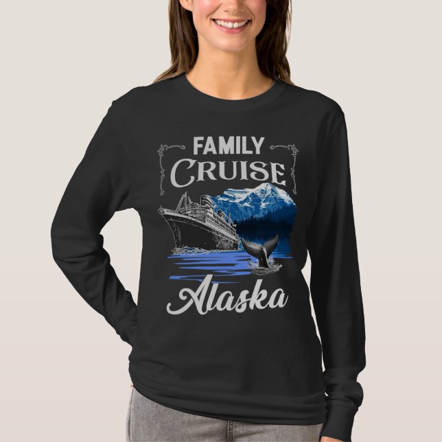 Camiseta Cruceros familiares Alaska Hombres Mujeres y Niños (Anverso)