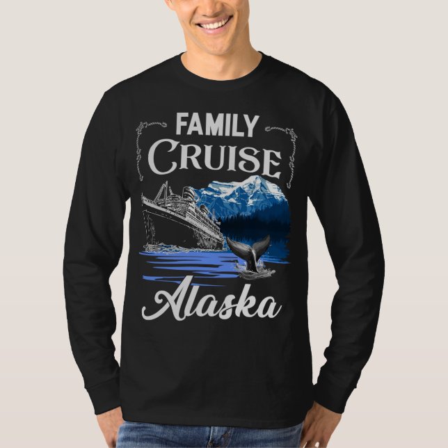 Camiseta Cruceros familiares Alaska Hombres Mujeres y Niños (Anverso)