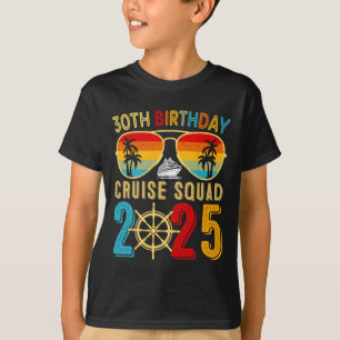 Camiseta Cruceros familiares de amigos 2025 con 30.º cumple