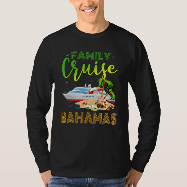 Camiseta Cruceros familiares de las Bahamas Cruise Cruise (Anverso)