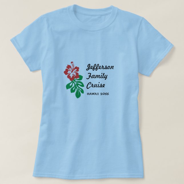 Camiseta Cruceros familiares en Hawái (Diseño del anverso)