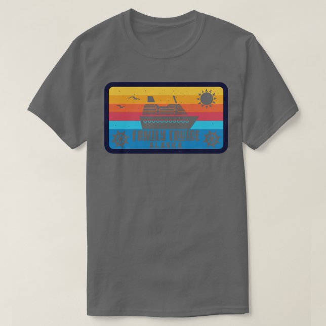 Camiseta Cruceros familiares estilo retro alaska (Diseño del anverso)