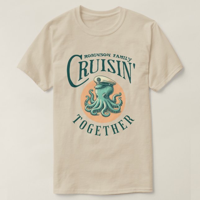 Camiseta Cruceros familiares juntos para vacaciones Añadir  (Diseño del anverso)