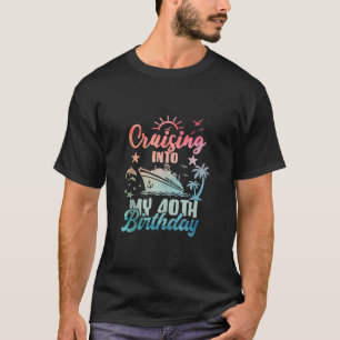 Camiseta Cruceros hacia mi 40 aniversario crucero de 40 año