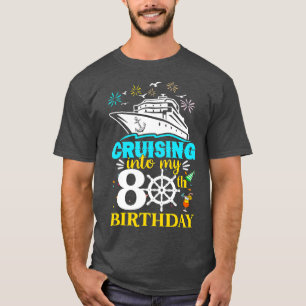 Camiseta Cruceros hacia mi crucero de 80 años